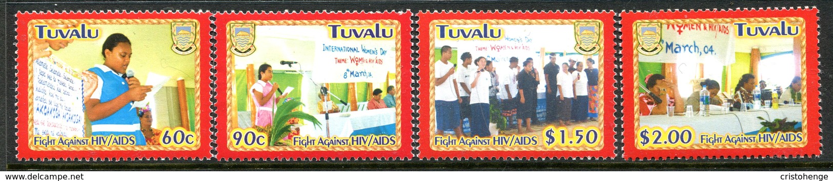 Tuvalu 2004 AIDS Awareness Set MNH (SG 1130-1133) - Tuvalu