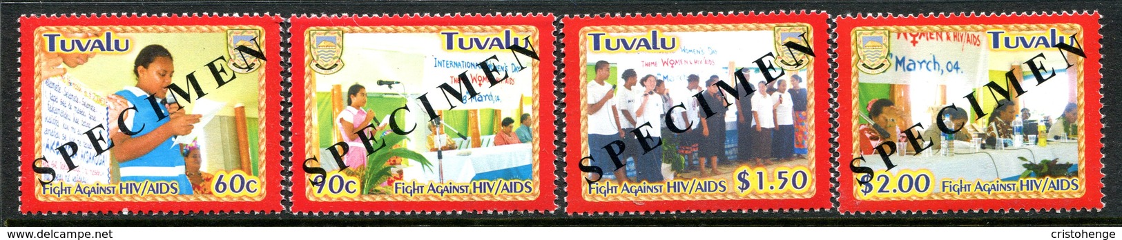 Tuvalu 2004 AIDS Awareness - SPECIMEN - Set MNH (SG 1130-1133) - Tuvalu