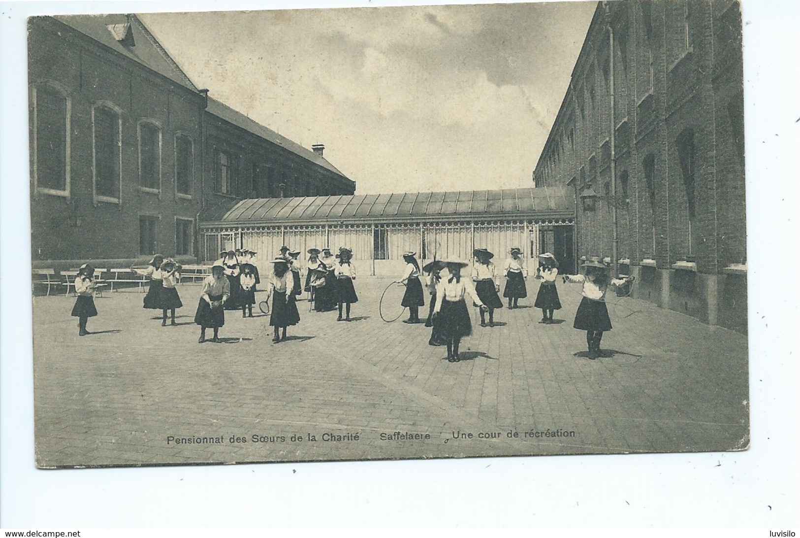 Saffelaere Pensionnat Des Soeurs De La Charité Cour De Récréation - Lochristi