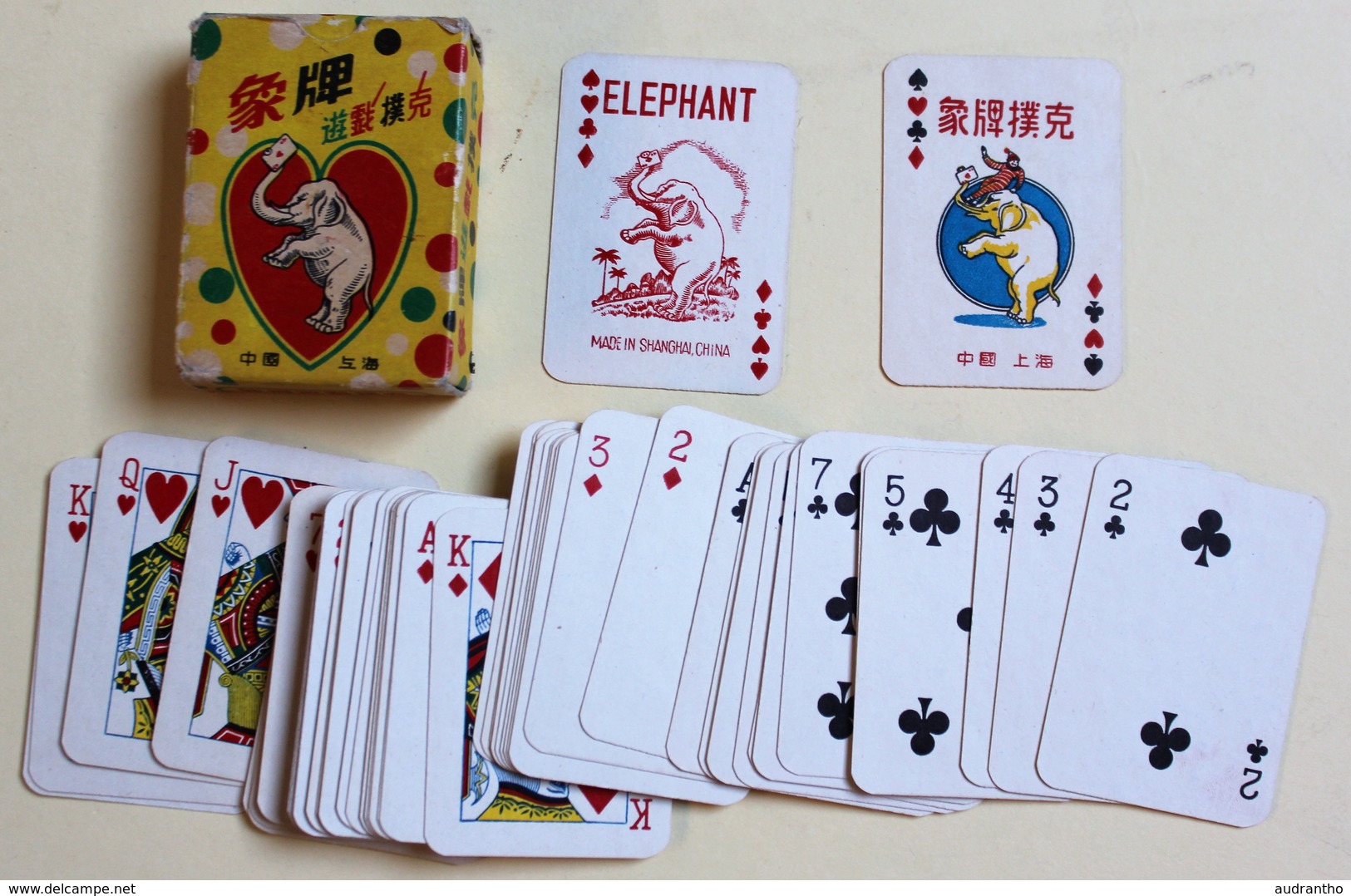 Mini Jeu De 54 Cartes Vintage Elephant Playing Cards Shangaï - 54 Cartes