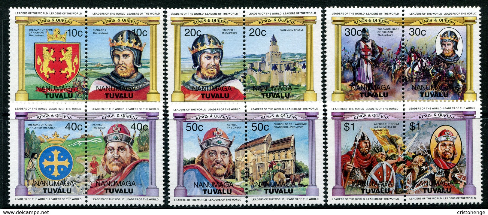 Tuvalu - Nanumaga 1984 British Monarchs Set MNH - Tuvalu