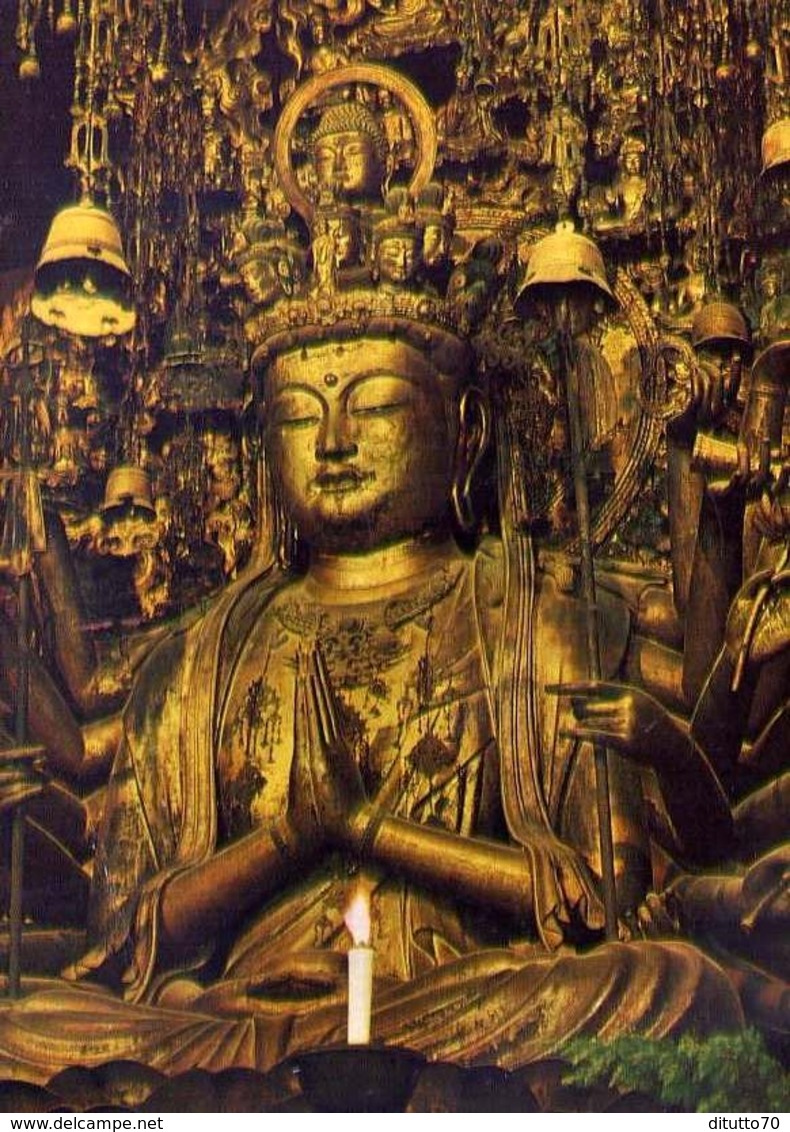 Senju Kannon - Wood  - Formato Grande Viaggiata – E 9 - Mondo