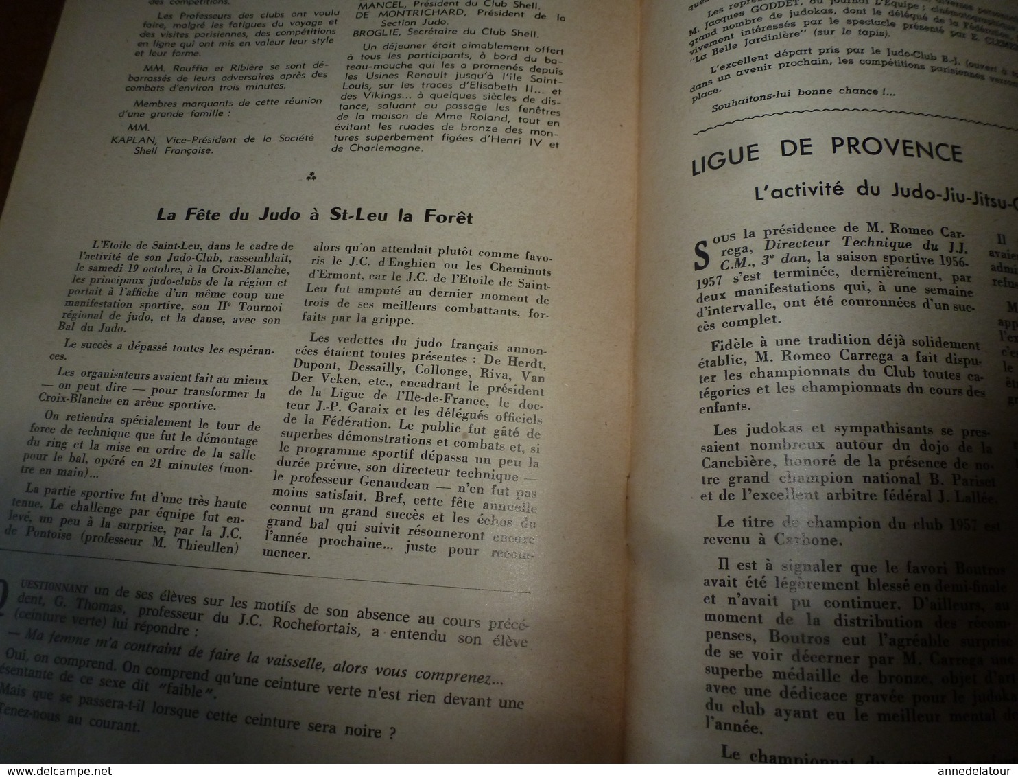 1957 JUDO :  Prospérité et Bienfaits mutuels à l'enseignement du JUDO ; etc