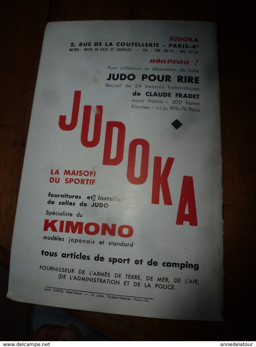 1957 JUDO :  Prospérité et Bienfaits mutuels à l'enseignement du JUDO ; etc