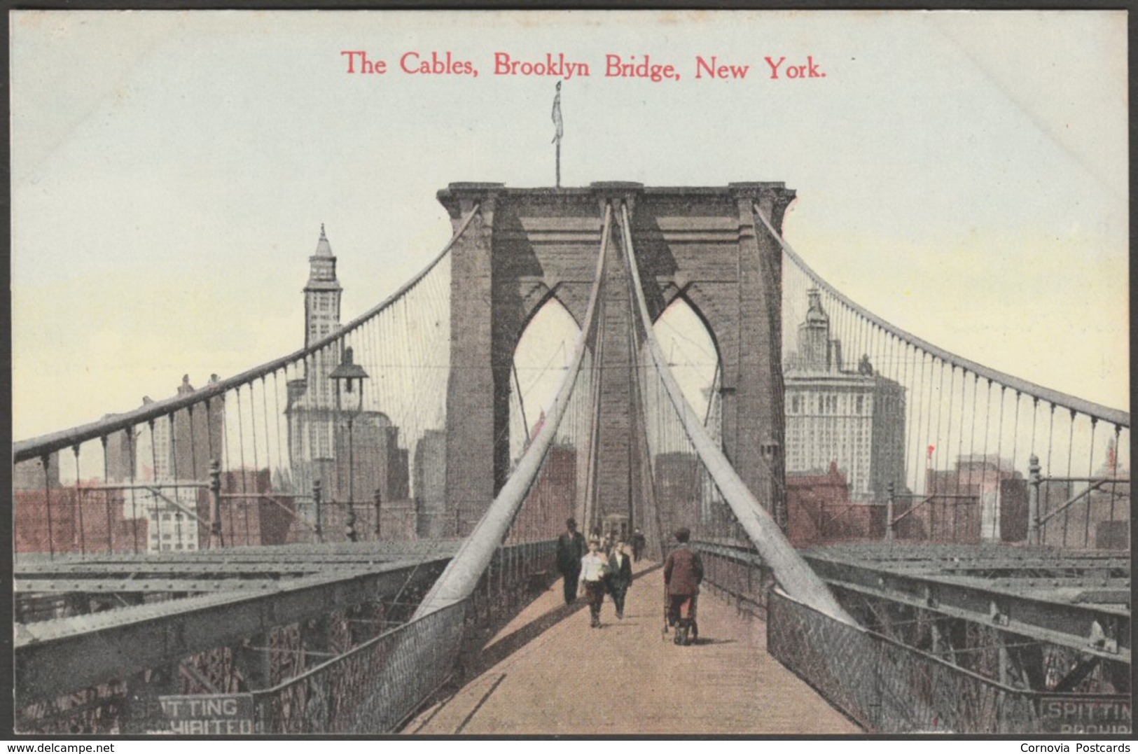 The Cables, Brooklyn Bridge, New York City, C.1910s - Success Postal Card Co Postcard - Brooklyn