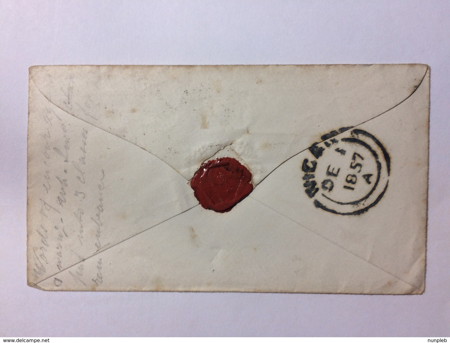 GB 1857 Victoria Cover - Lancaster Duplex To Wigan Lovely Clean Double Circle Strikes Tied With 1d Red Star - Briefe U. Dokumente