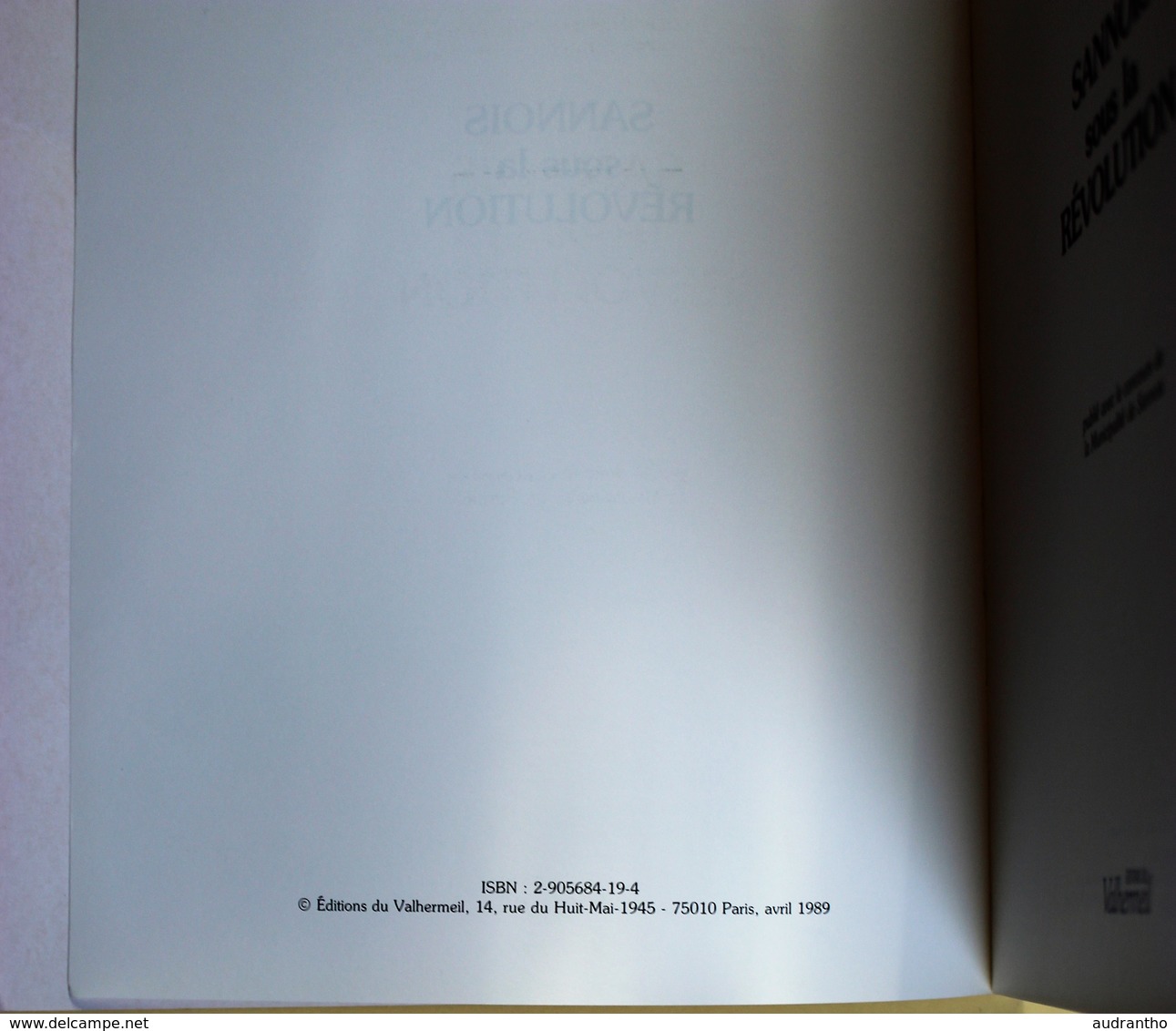 Livre Sannois Sous La Révolution Jacques Delaplace 1989 Bicentenaire Révolution Française - Ile-de-France