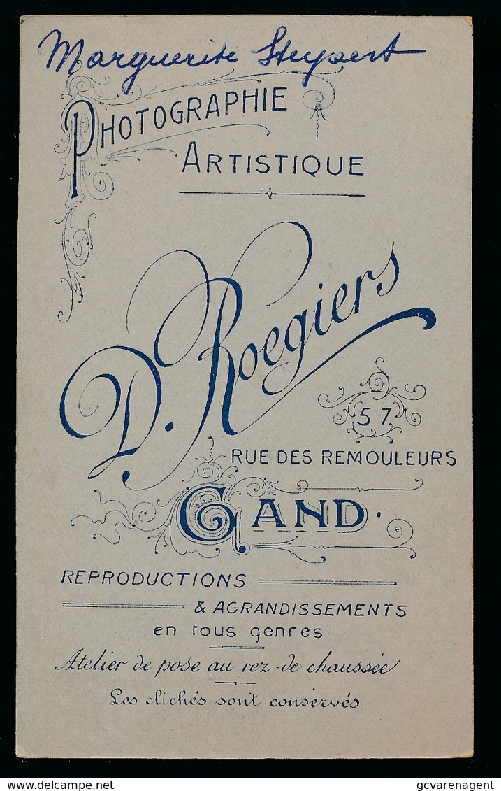 GENT   - CDV - FOTOGRAAF   D.ROEGIERS  57 SLIJPSTRAAT GENT  - 2 SCANS - Old (before 1900)