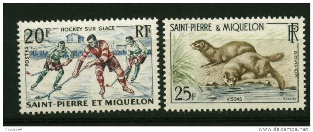 St Pierre Et Miquelon * N° 360/361 - Hockey Sur Glace - Visons - Usati