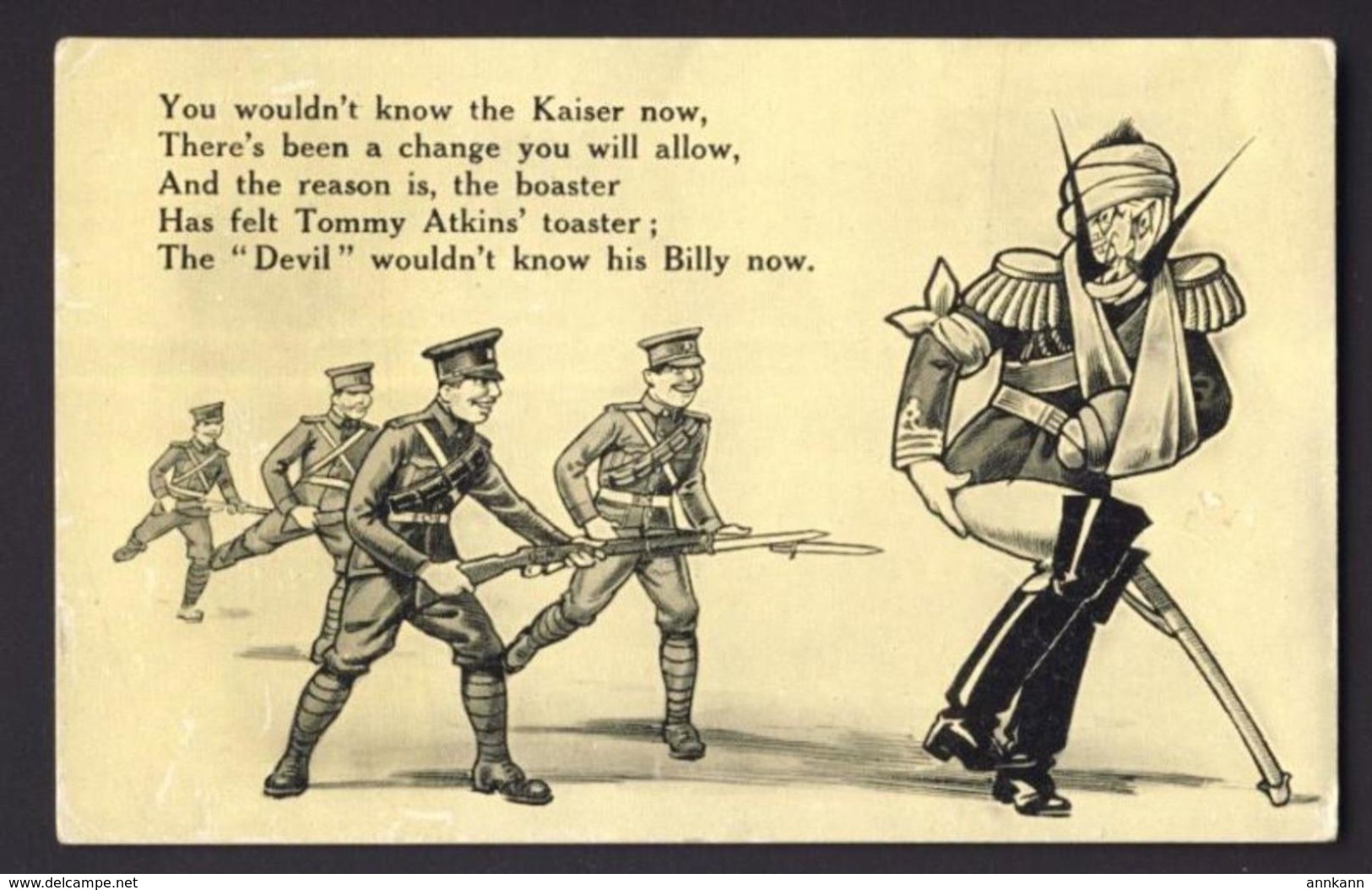 WWI Propaganda - Soldiers Bayonets Kaiser GUILLAUME - Tommy Atkins - Guerre 1914-18
