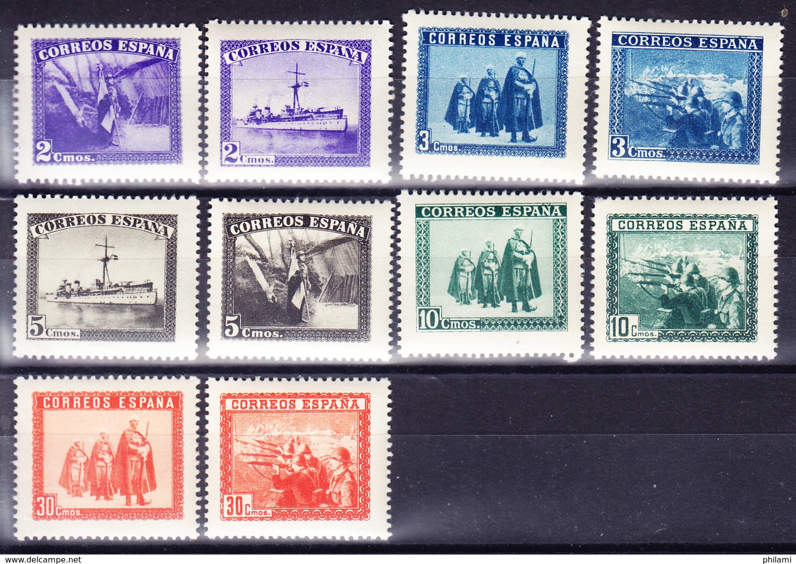 ESPAGNE, Y&T 633A/L ** MNH. (E79) - Unused Stamps