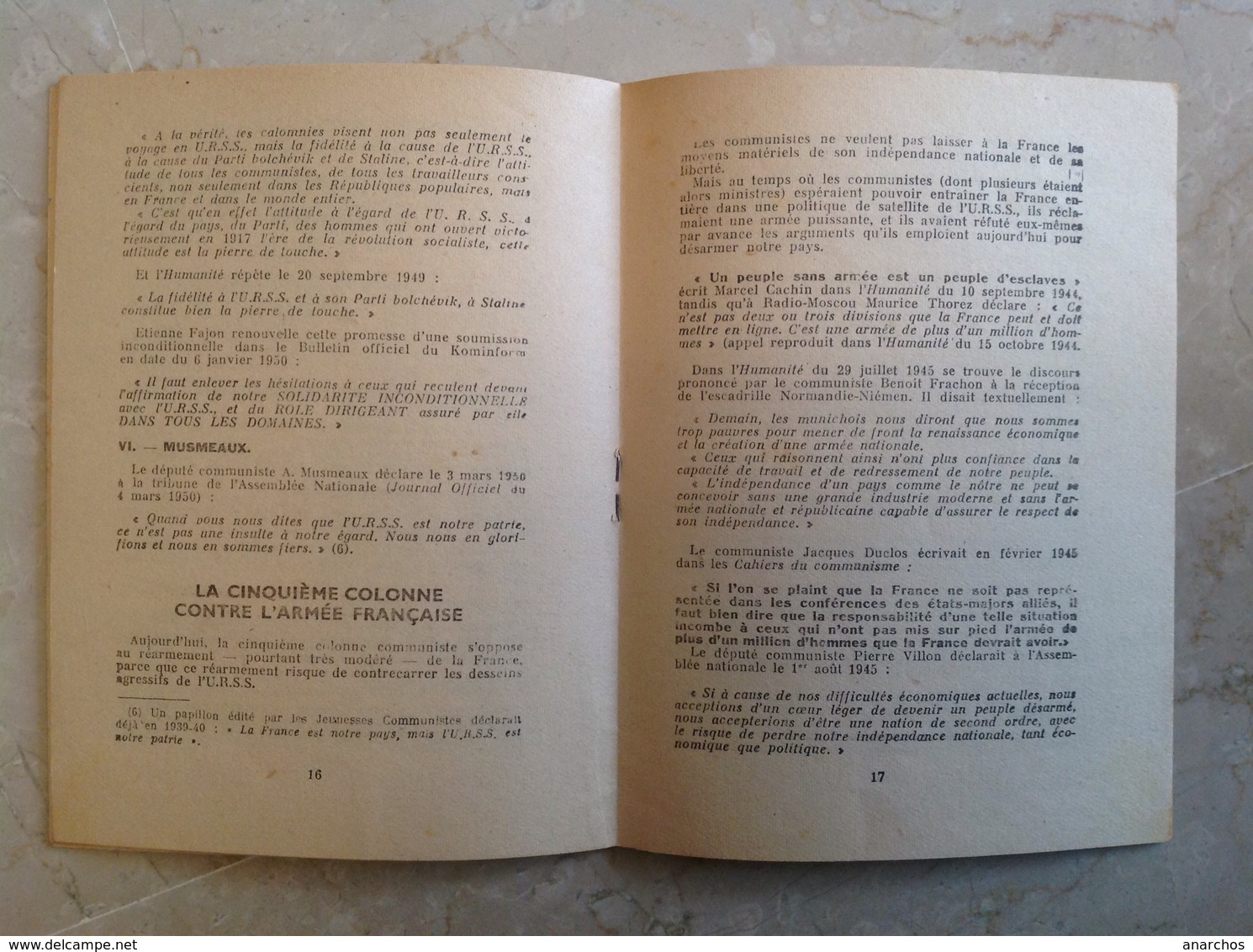 Spartacus La 5eme Colonne Par Clerey 1951 32 Pages - Autres & Non Classés