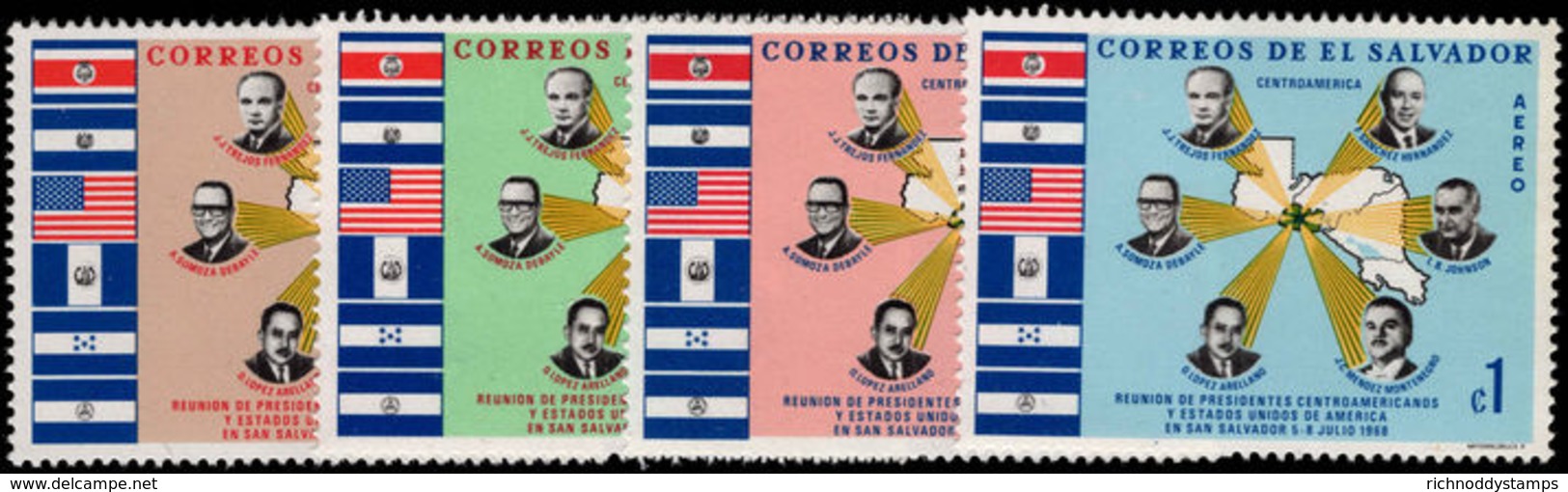 El Salvador 1968 Lyndon B Johnson Unmounted Mint. - El Salvador