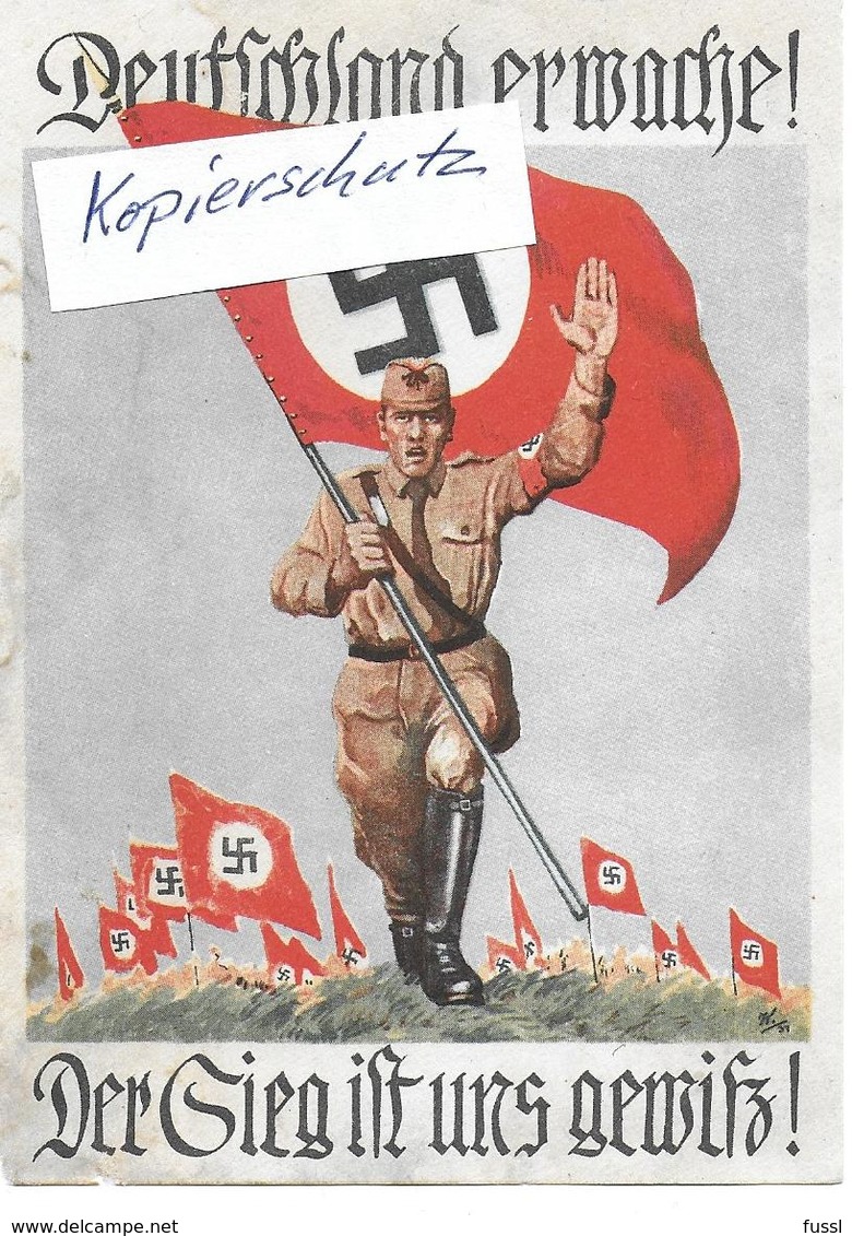 Propaganda, Hitler, Nazi, Drittes Reich, Reichsparteitag, Hakenkreuz, Swastika, Propagandakarte - Weltkrieg 1939-45