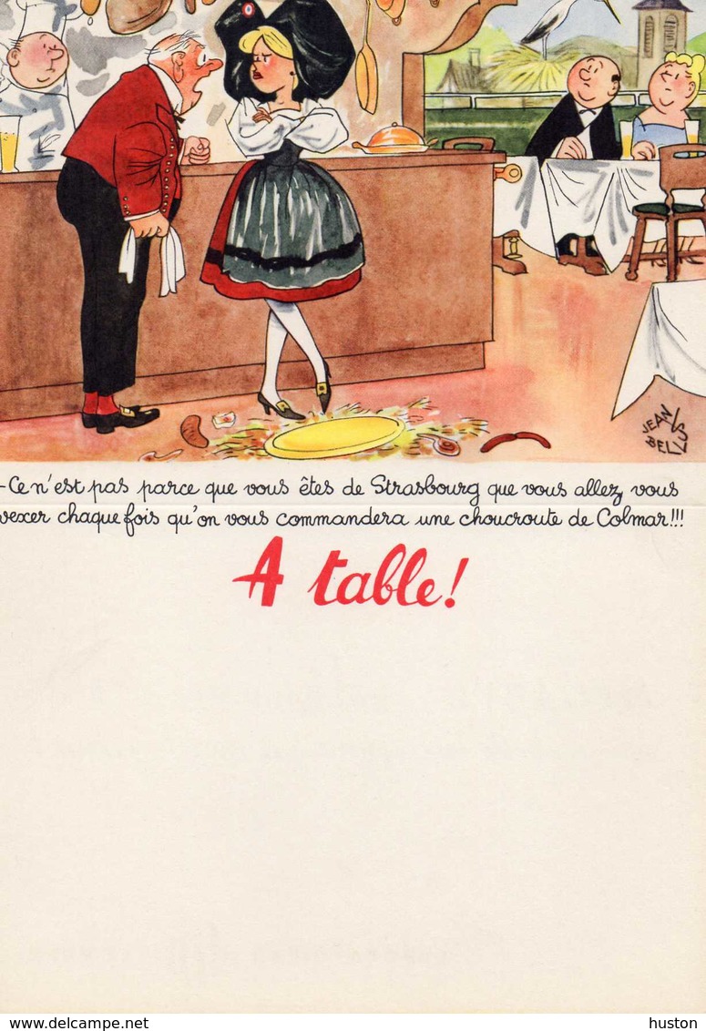 Jean BELLUS - MENU "A Table" - Laboratoires LEBRUN - Menus