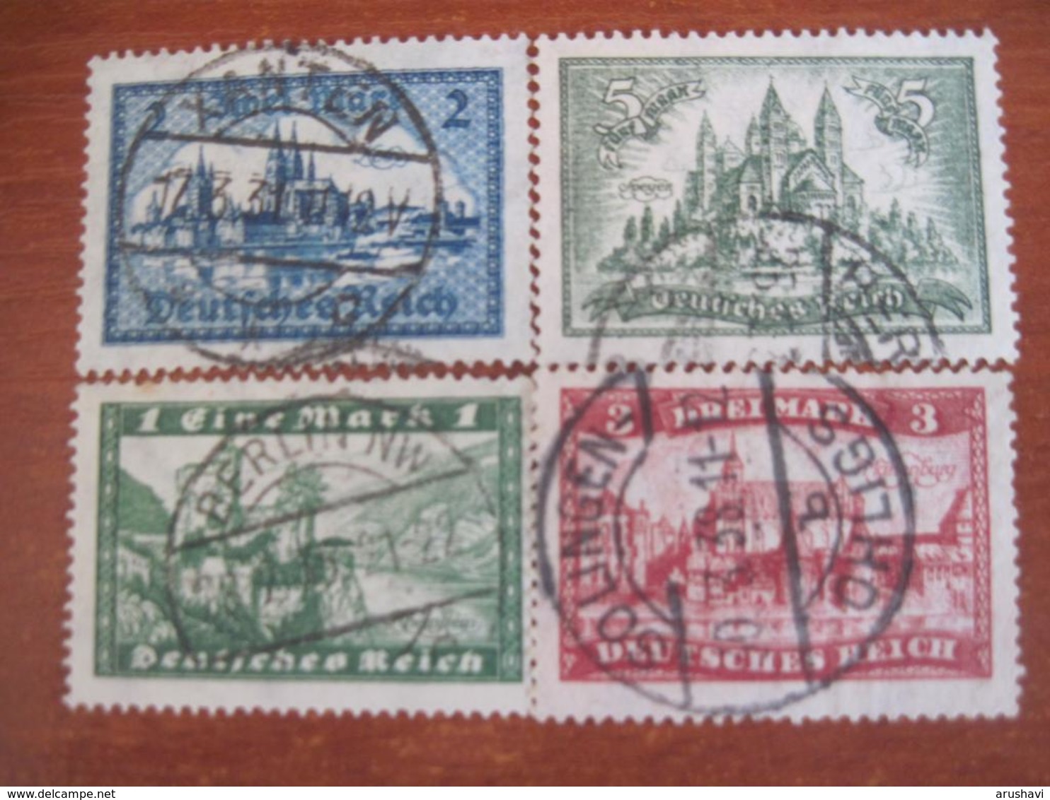 Germany 1924-27 Weimar Republic Arcitecture Set Of 4 USED - Used Stamps