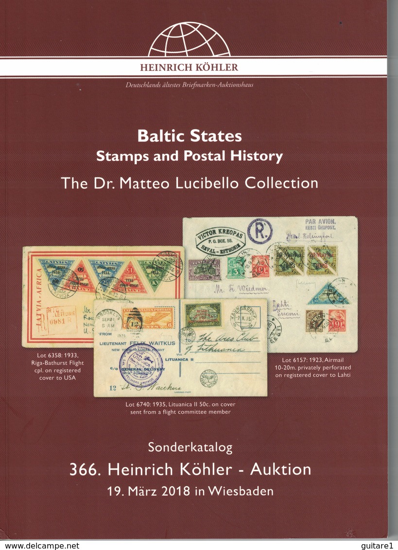 Baltic States - Stamps And Postal History (Heinrich Köhler) - Auktionskataloge