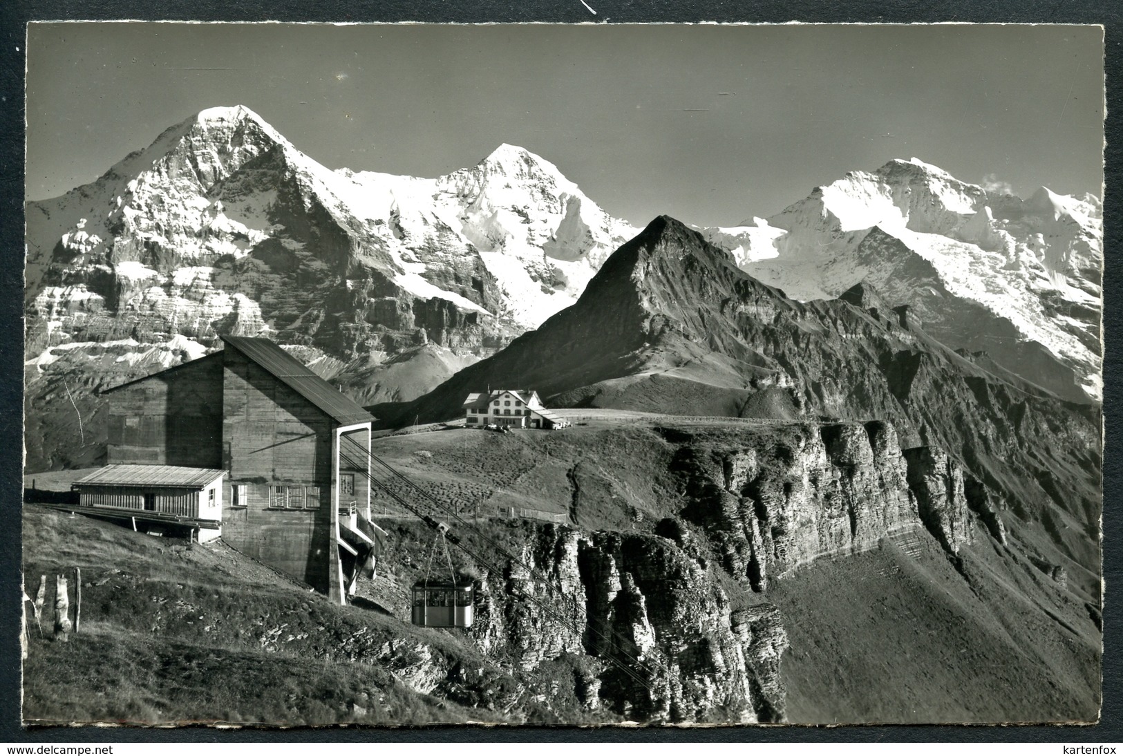 Berggausthaus Und Luftseilbahn Männlichen, Mit Eiger, Mönch U. Jungfrau, Photo Gyder - Sonstige & Ohne Zuordnung