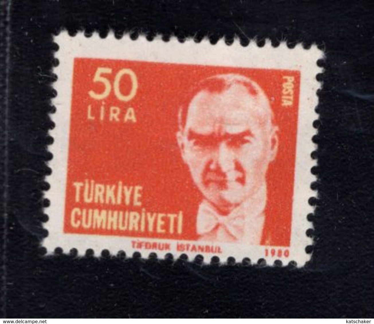 690260716 TURKEY 1980  POSTFRIS MINT NEVER HINGED POSTFRISCH EINWANDFREI SCOTT 2139 KEMAL ATATURK - Neufs