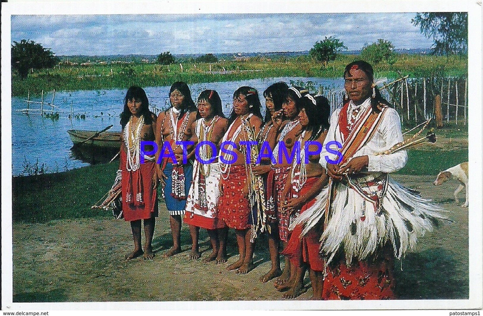 105649 PARAGUAY COSTUMES NATIVE INDIOS MACAES CHACO POSTAL POSTCARD - Paraguay