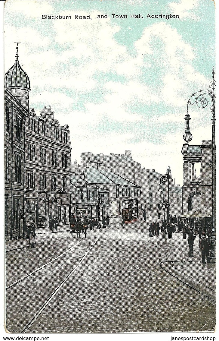 BLACKBURN ROAD AND TOWN HALL ACCRINGTON - LANCS - Other & Unclassified