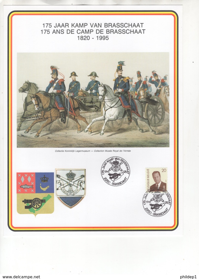 175 Ans De Camp De Brasschaat - 175 Jaar Kamp Van Brasschaat 1820-1995. 17/6/1995. - Souvenir Cards - Joint Issues [HK]