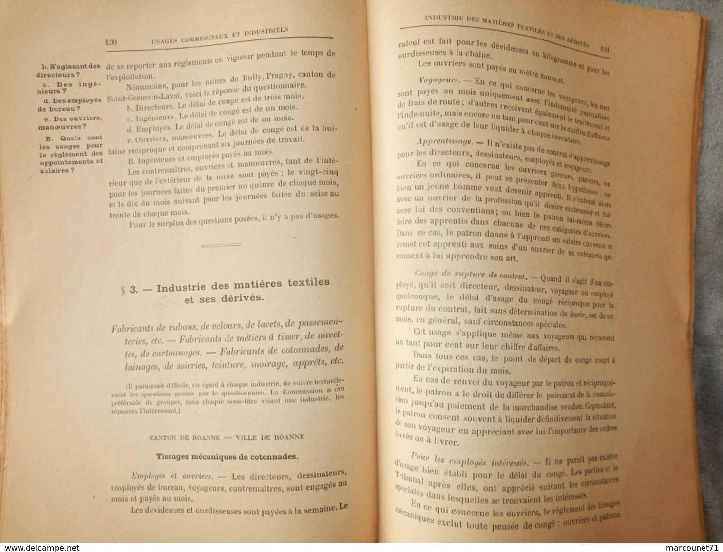 RARE BROCHURE CODIFICATION DES USAGES LOCAUX DÉPARTEMENT DE LA LOIRE ARRONDISSEMENT DE ROANNE 1906