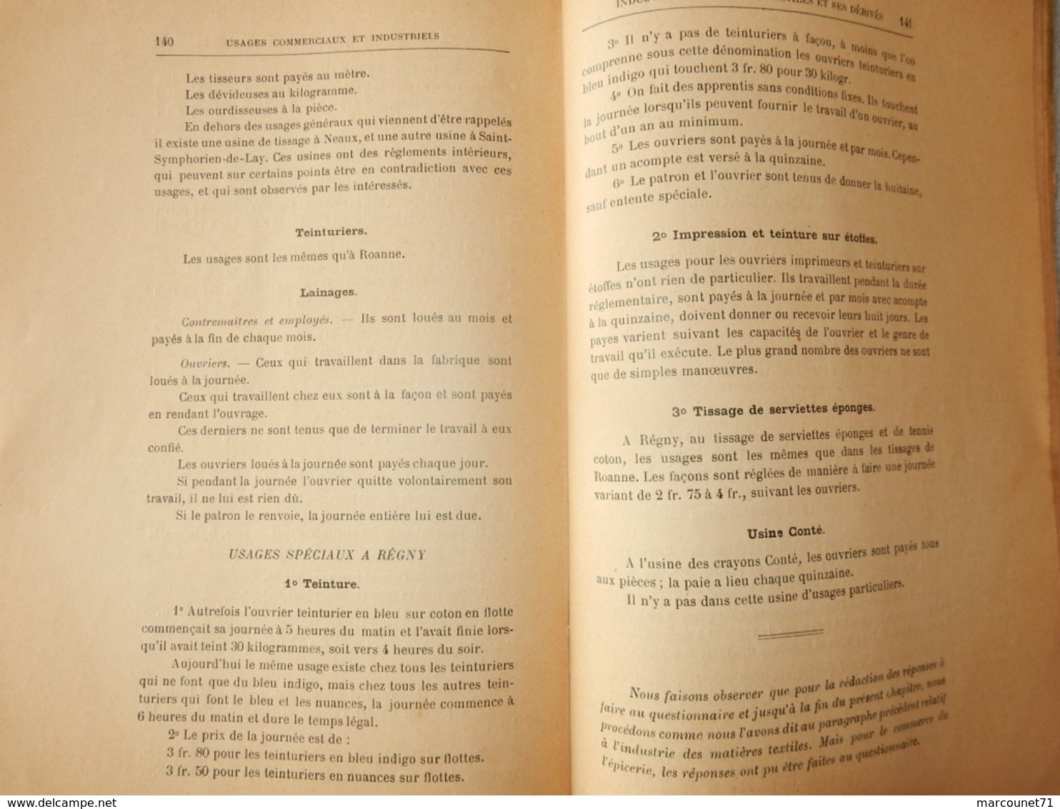 RARE BROCHURE CODIFICATION DES USAGES LOCAUX DÉPARTEMENT DE LA LOIRE ARRONDISSEMENT DE ROANNE 1906