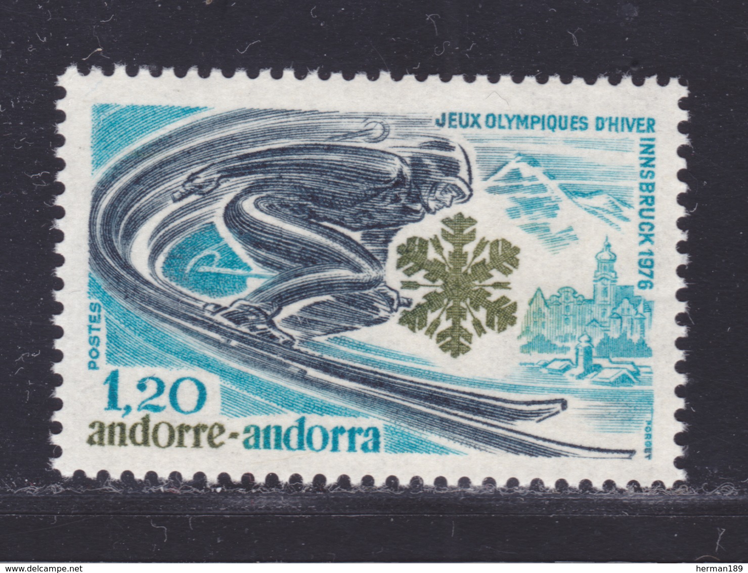 ANDORRE N°  251 ** MNH Neuf Sans Charnière, TB (D8008) Jeux Olympiques D'hiver à Innsbruck - 1976 - Nuevos