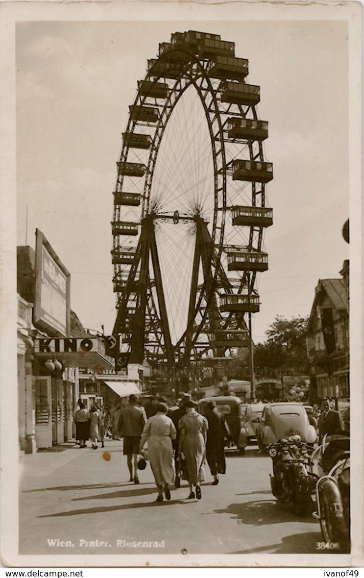 Autriche - Wien - Prater  - Riesenrad - CPSM - Vieilles Voitures, Moto - Prater