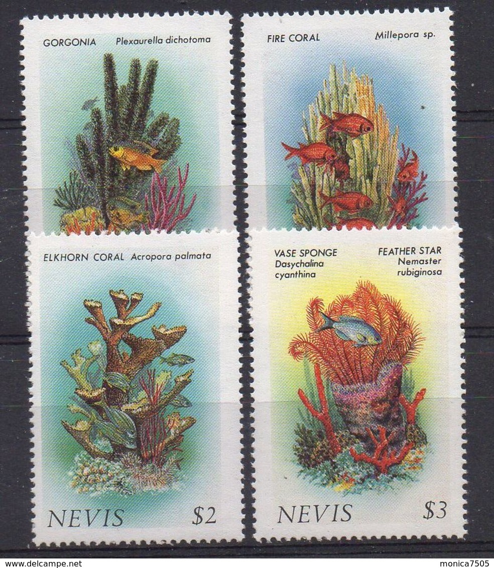 NEVIS ( POSTE ) : Y&T N°  419/422  TIMBRES  NEUFS  SANS  TRACE  DE  CHARNIERE . - St.Kitts-et-Nevis ( 1983-...)