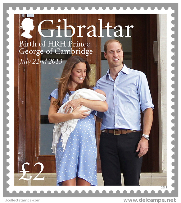 Gibraltar   2013   Geboorte Prins George Of Cambridge  Postfris/mnh/neuf - Gibraltar