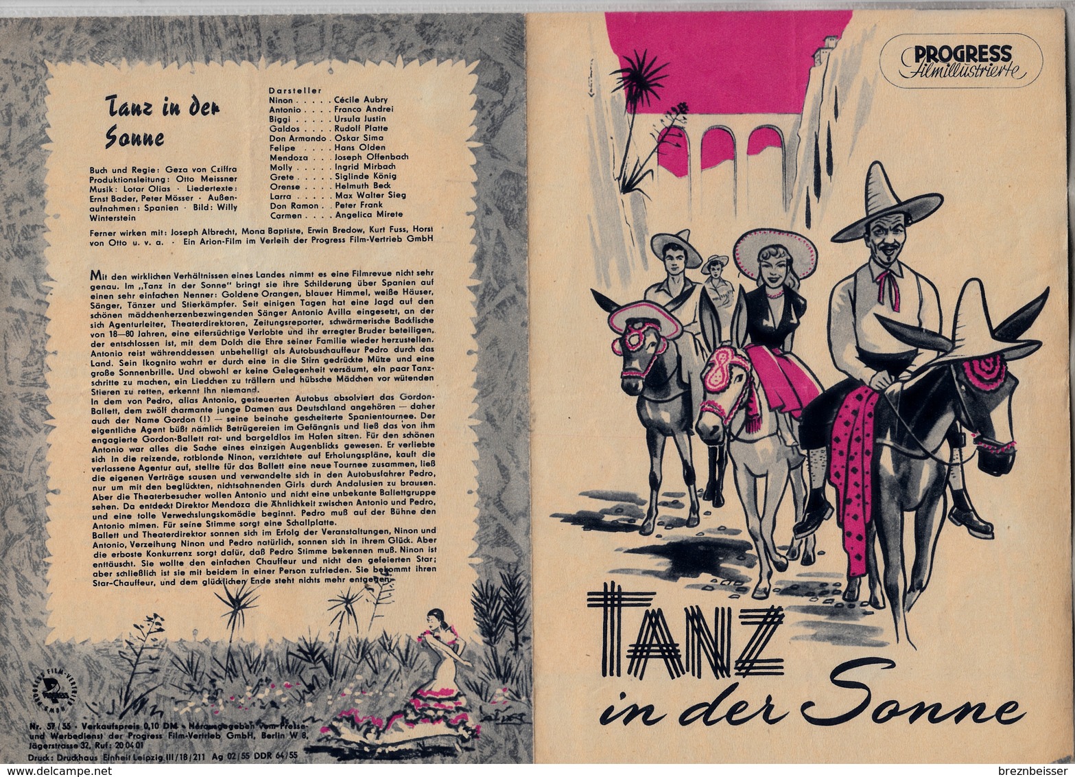 Progress Filmillustrierte Nr.57/55 Tanz In Der Sonne - Magazines