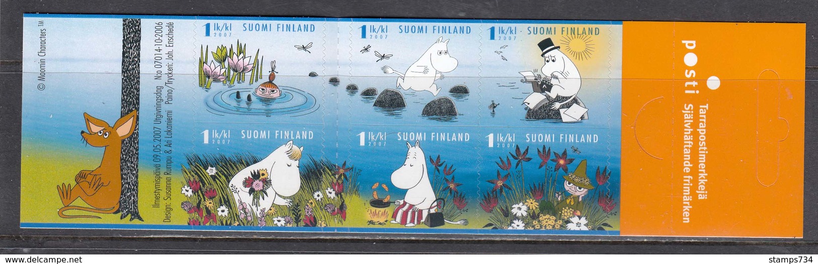 Finland 2007 - Comics: Mumins, Mi-Nr. 1854/59 In Booklet, MNH** - Nuevos