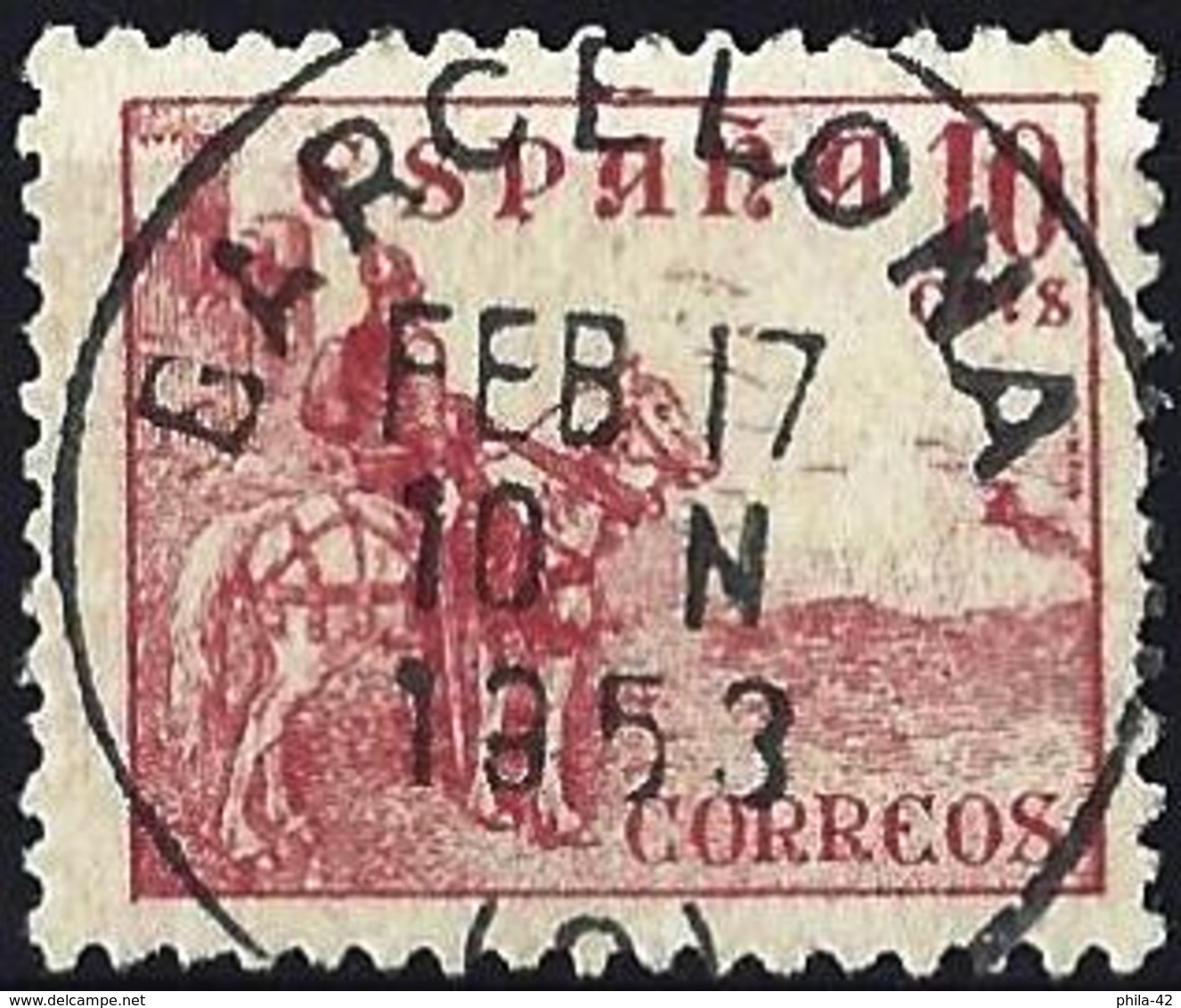 Spain 1949 - El Cid ( Mi 768 IV - YT 786 ) - Used Stamps