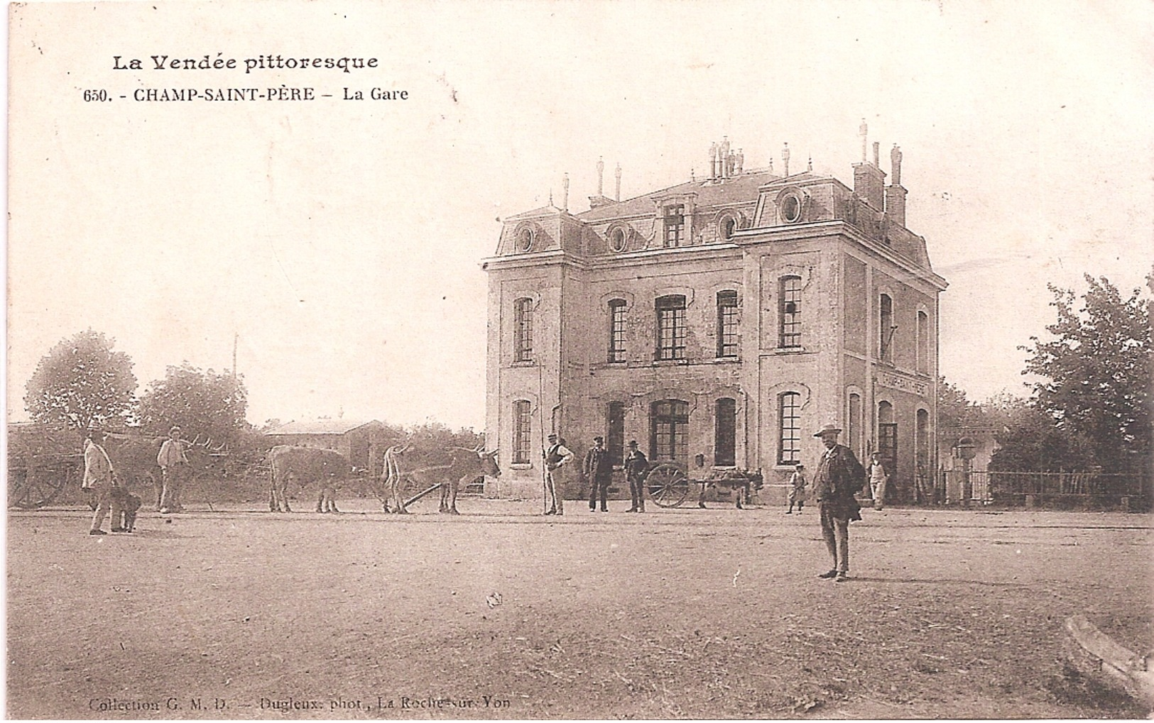 CPA - Champ-Saint-père - La Gare - Autres & Non Classés