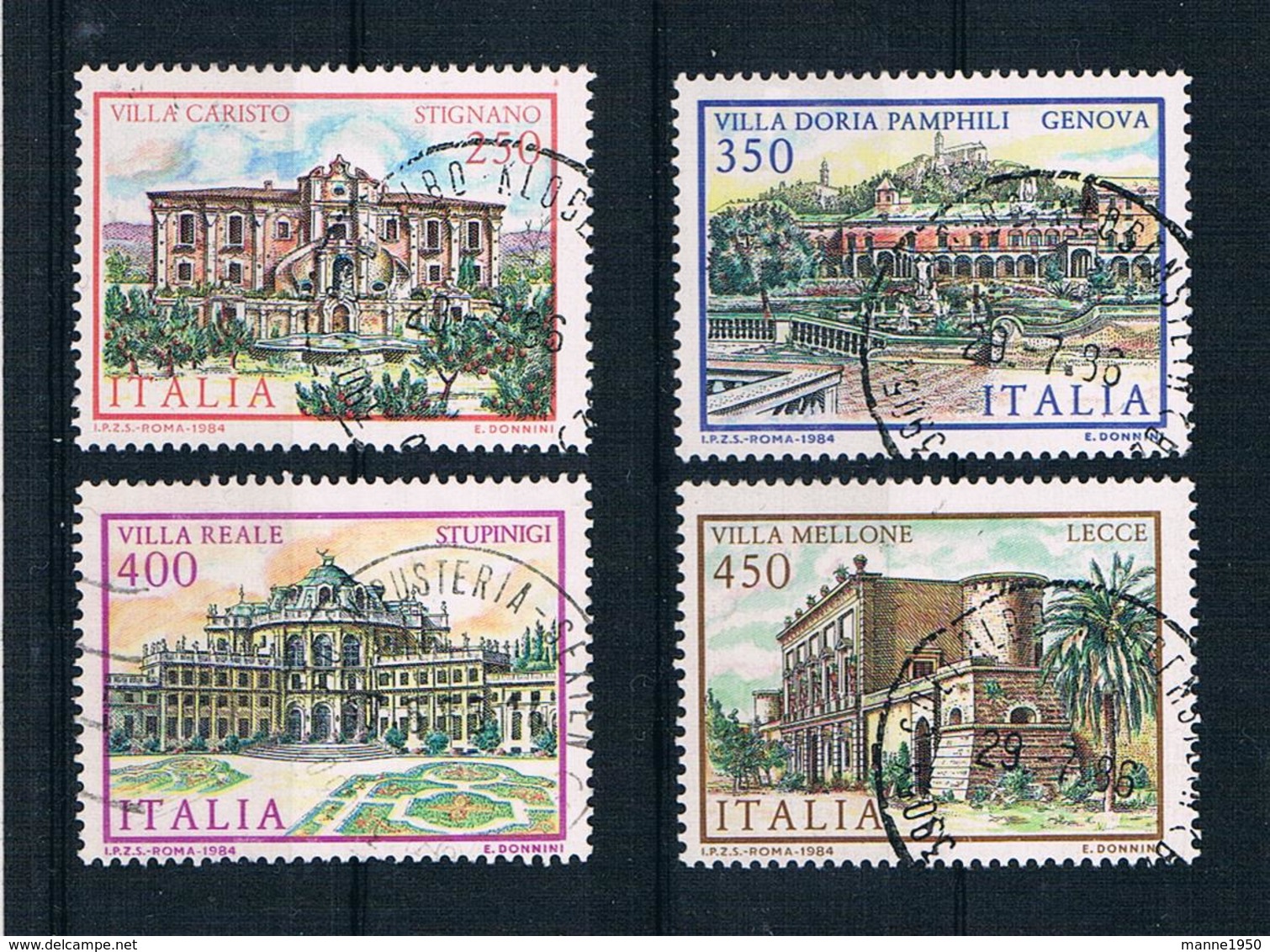 Italien 1984 Villen Mi.Nr. 1898/901 Kpl. Satz Gestempelt - 1981-90: Oblitérés