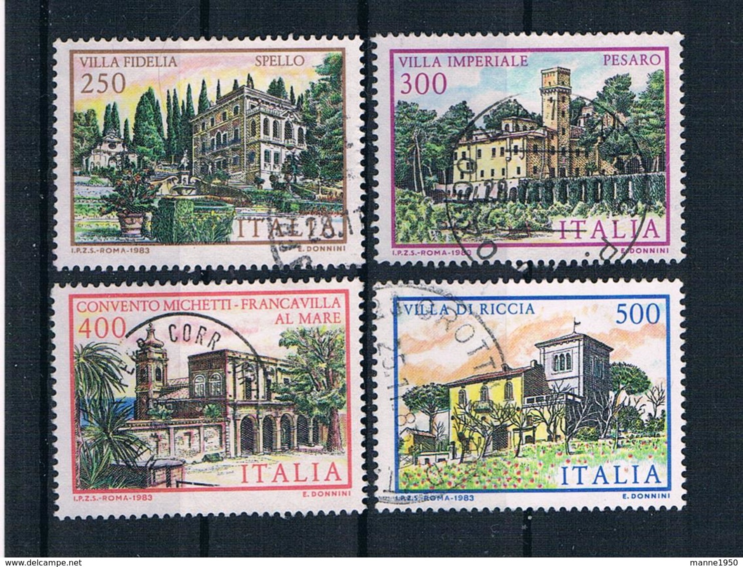 Italien 1983 Villen Mi.Nr. 1856/59 Kpl. Satz Gestempelt - 1981-90: Gebraucht