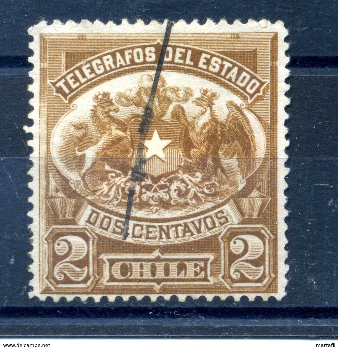 1883 CILE TELEGRAFO N.1 USATO - Chile