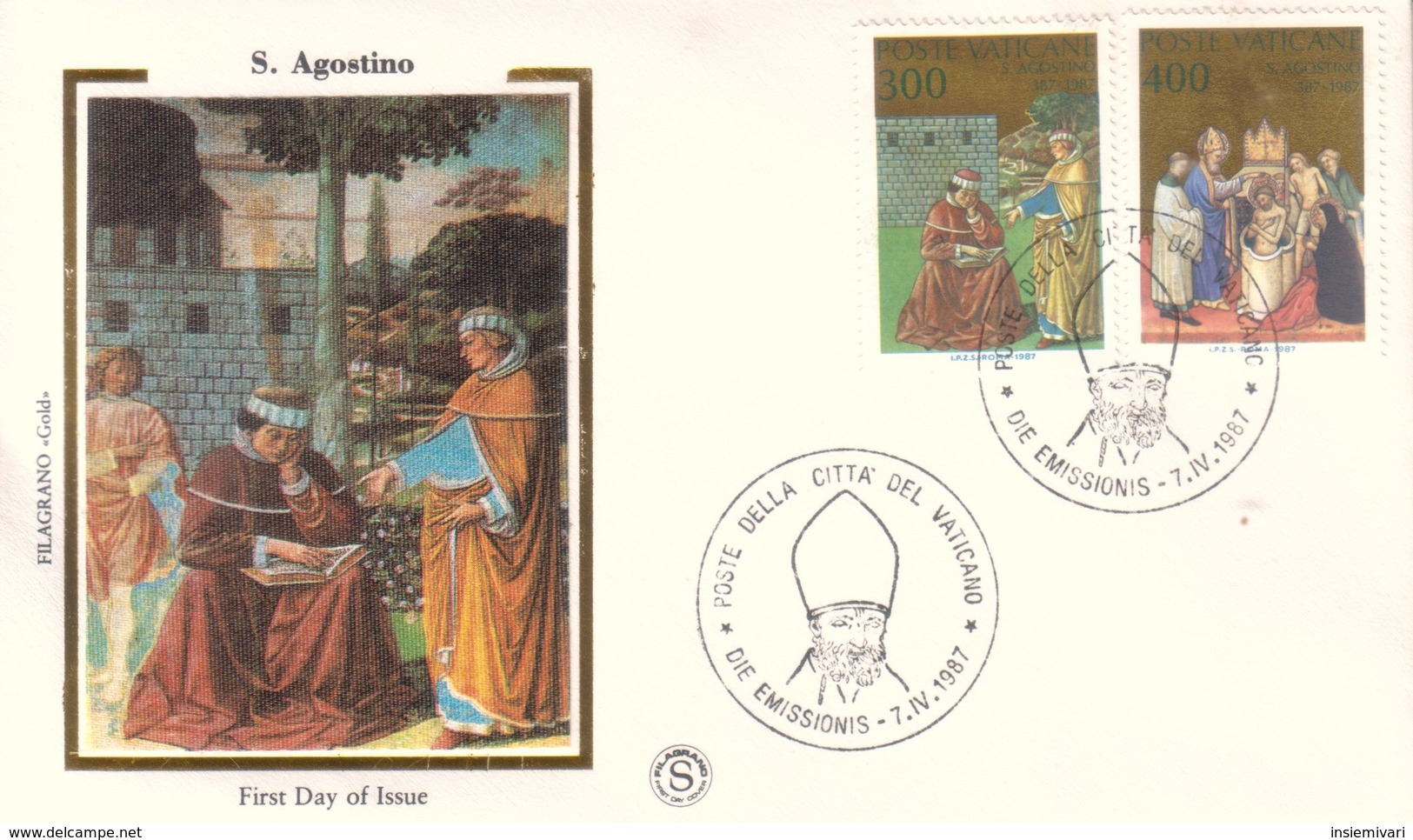 Vaticano 1987 FDC FILAGRANO Sant'Agostino. - FDC