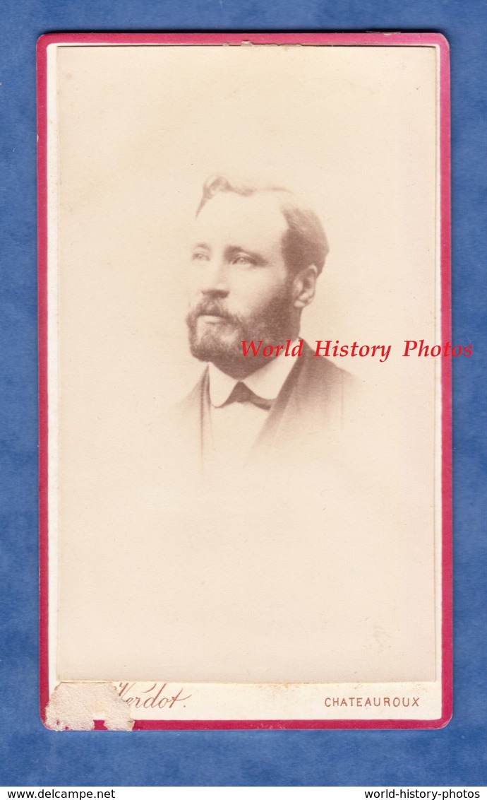 Photo Ancienne CDV Vers 1880 - CHATEAUROUX - Portrait Notable à Identifier - Photographe Verdot Homme Barbe - Alte (vor 1900)