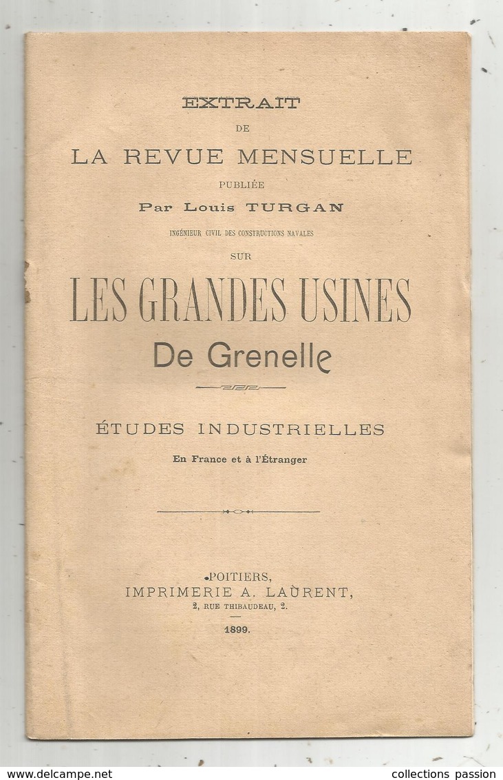 Extrait De La Revue Mensuelle Publiée Par L. Turgan , LES GRANDES USINES DE GRENELLE ,1899, 2 Scans ,  Frais Fr 1.95 E - Do-it-yourself / Technical