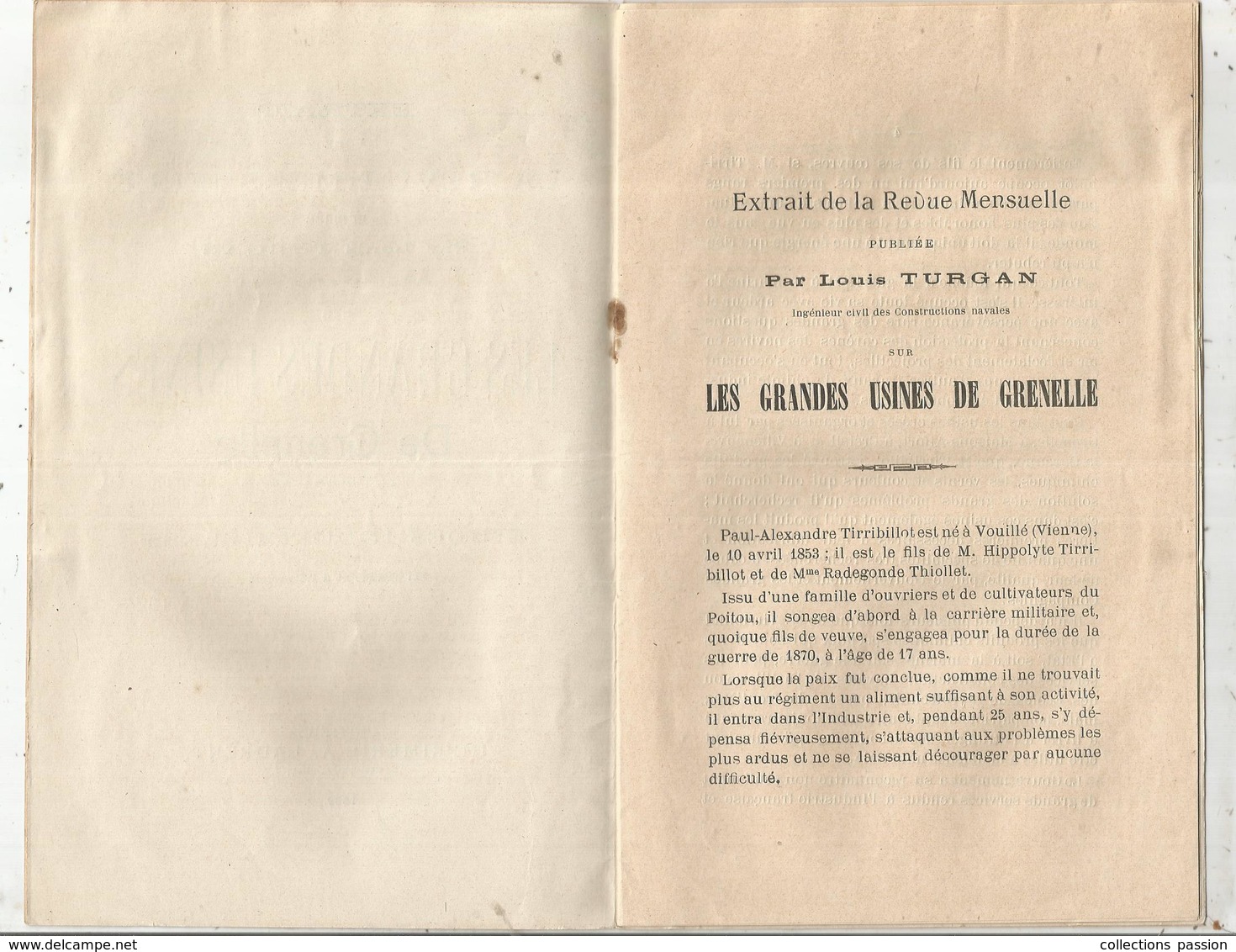 Extrait De La Revue Mensuelle Publiée Par L. Turgan , LES GRANDES USINES DE GRENELLE ,1899, 2 Scans ,  Frais Fr 1.95 E - Bricolage / Técnico