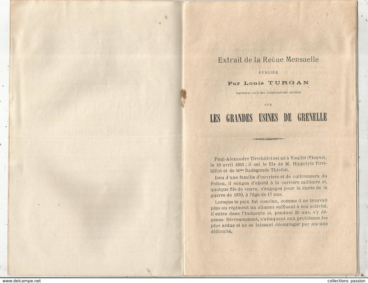 Extrait De La Revue Mensuelle Publiée Par L. Turgan , LES GRANDES USINES DE GRENELLE ,1899, 2 Scans ,  Frais Fr 1.95 E - Bricolage / Technique