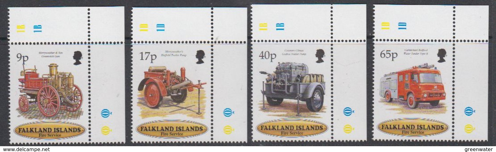 Falkland Islands 1998 Fire Service 4v (corners) ** Mnh (41567A) - Falkland