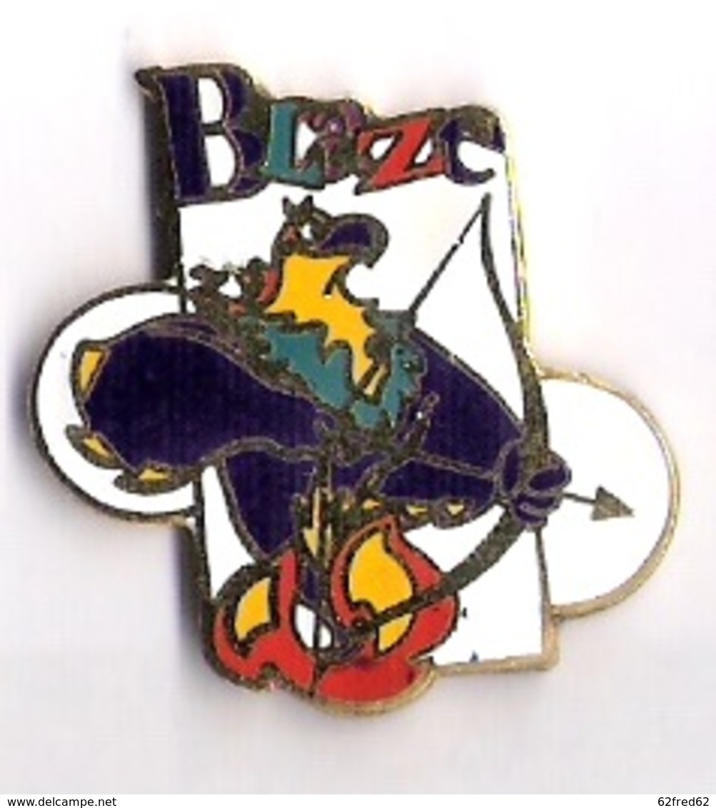 Pin's  TIR A L'ARC - JEUX PARALYMPIQUE ATLANTA 1996 - MASCOTTE BLAZE - Tir à L'Arc