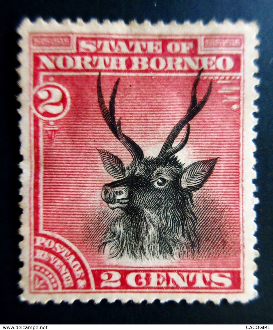 1894 North Bornéo Yt 53 .  Sambar Deer (Cervus Unicolor) . Neuf Trace Charnière Correct - Bornéo Du Nord (...-1963)