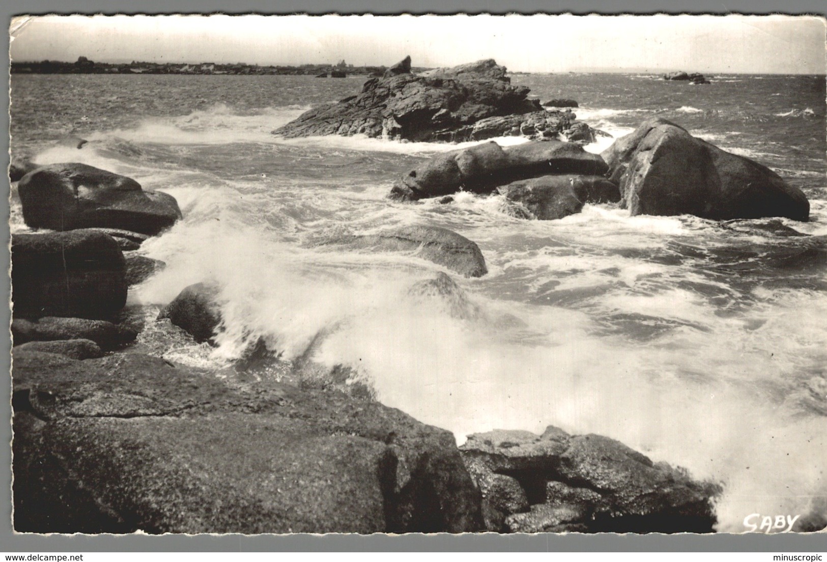 CPSM 29 - Brignogan Plage - La Cote Par Gros Temps - Brignogan-Plage