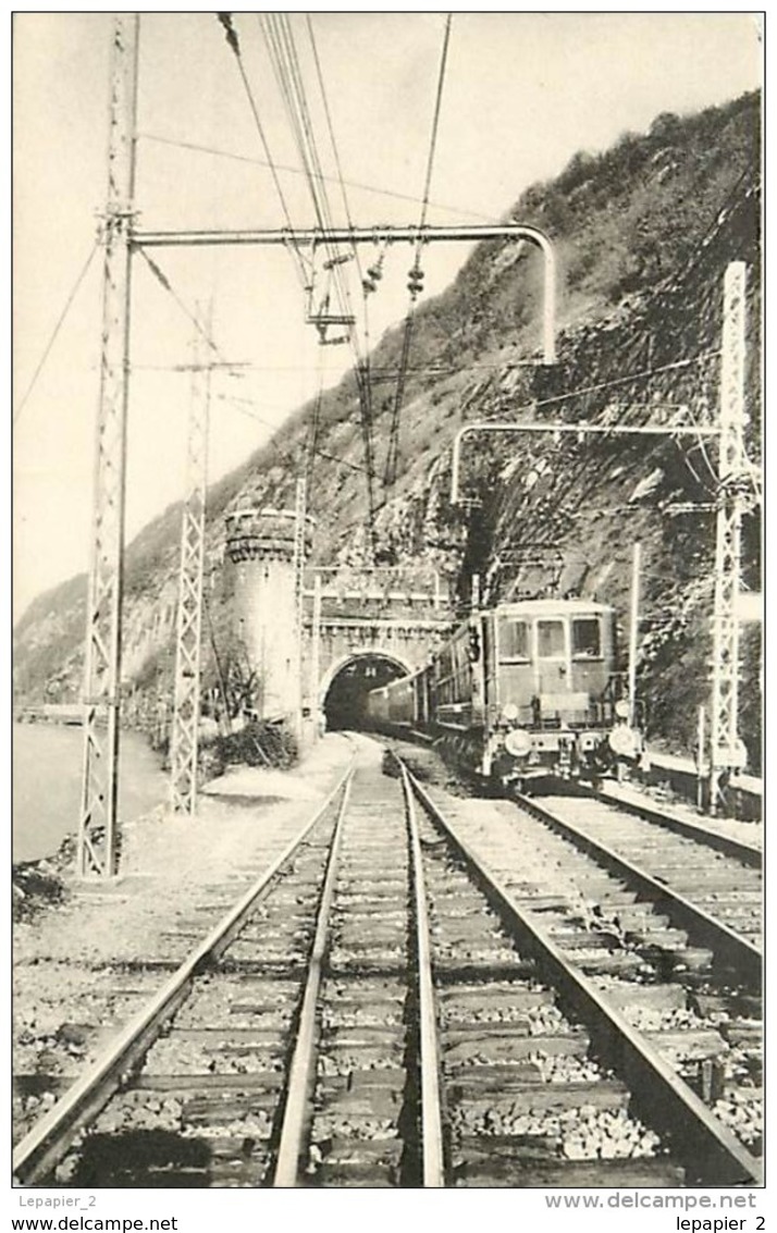 Thème Train Ligne Culoz à Modane Machine 161 C E 8 Près Aix Les Bains Région Sud-Est (Ex PLM) CP Ed. H.M.P. N° 7 Locomot - Treni