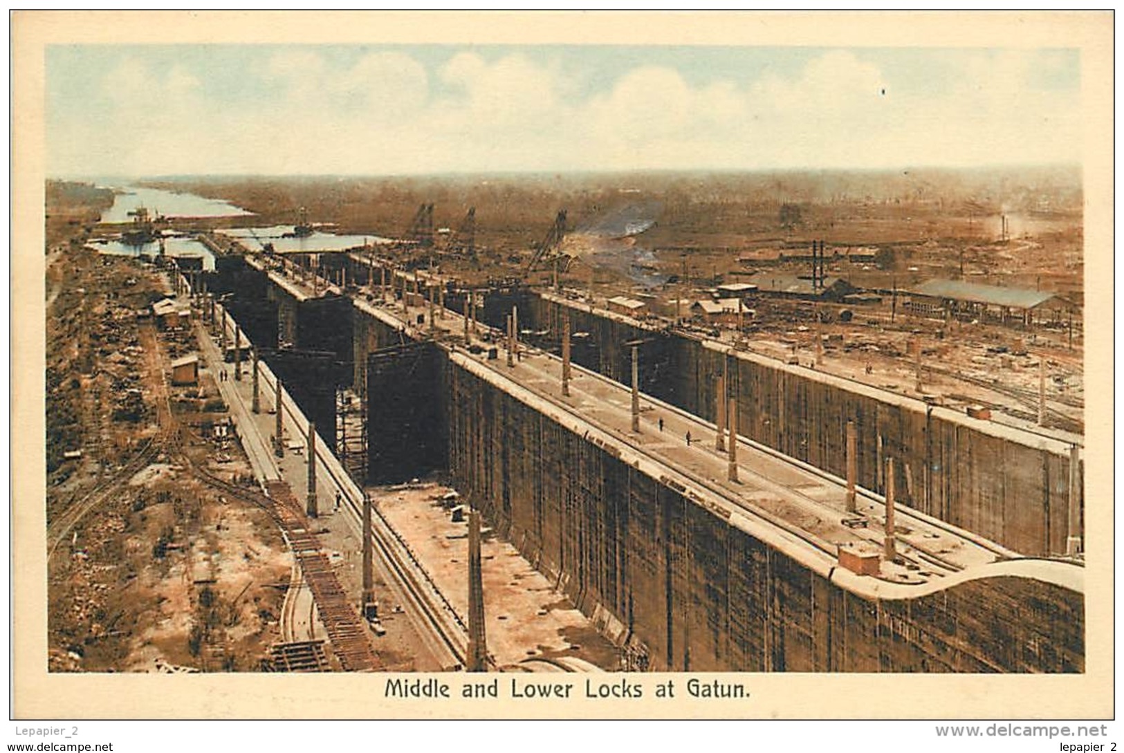 Panama Middle And Lower Locks At GATUN ( Panama Canal ) CPA Albert Lindo Pub. 427 - Panama